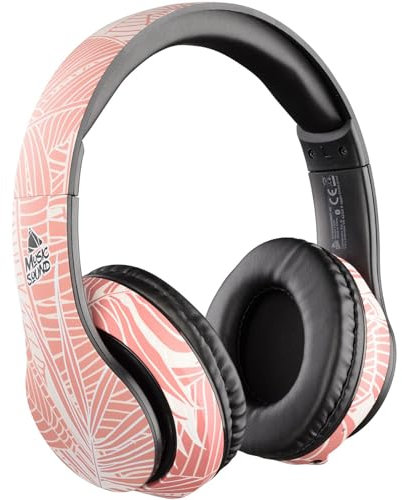 Music Sound | Casque Bluetooth Around | Casque Stéréo Bluetooth Supra-auriculaire avec Bandeau Extensible - Clavier de Contrôle sur Le Casque - Autonomie 20h - Recharge 2h – Fantasy Palmier
