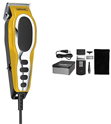 Wahl 79111-1616 Close Cut Pro Tagliacapelli con Cavo & Travel Shaver Rasoio per Uomo, Elettrico, a Batteria Senza Fili, Taglia Capelli, Barba e Peli del Corpo a Zero; Con Testine e Lame di Ricambio
