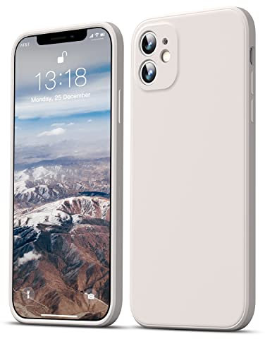 GOODVISH Hülle Kompatibel mit iPhone 11, Ultra Dünn Liquid Silicone Hülle, Kameraschutz und Bildschirmschutz, 360° Voll abgedeckte stoßfeste Handyhülle für iPhone 11 6,1 Zoll, Steingrau