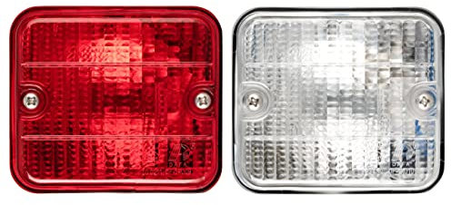 AUTOLIGHT 24 Rückfahrscheinwerfer Rückfahrleuchte + Nebelschlussleuchte für Anhänger 75x85mm inklusive Glühbirne BA15s