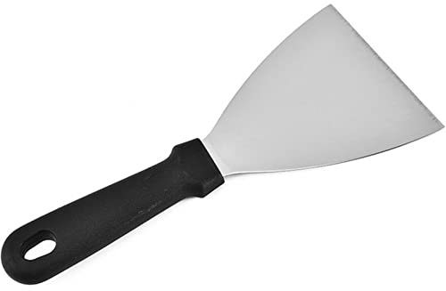 ALEOHALTER Stainless Steel Triangular Spatula,Slant Edge Grill Scrape r Western Cuisine Spatula Blade Cooking Utensils Short Handle Triangular Pasty (as shown)