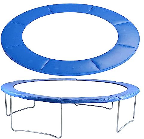 AXPQHL Trampolin Randabdeckung,Ø 305cm 366cm Randschutz Schutz für Trampolin,Federabdeckung Randschutz Sicherheitsmatte, reißfest,UV-beständig,Blau (305cm)