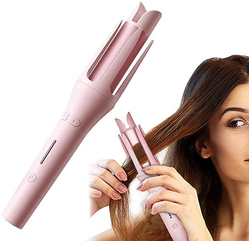 Ferro arricciacapelli rotante | Ferro arricciacapelli rotante per capelli lunghi | Tempi regolabili con bacchetta autoarricciante a 360 gradi con cilindro lungo in ceramica per tutti i tipi di Vesone