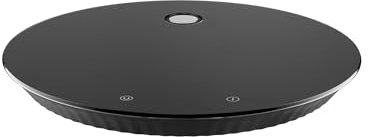 Alessi Plissé MDL16 B - Balance de Cuisine Digitale Design, Suspendable avec un Support Mural, en Résine Themoplastique et Verre Trempé, Batterie Rechargeable, Noir