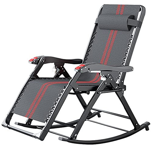 Generisch Zero Gravity Lounge Chair, Faltbarer Lounge Chair, Liegestuhl, klappbar mit Rollen-Massage-Armlehne, Rasen-Lounge-Sessel, bequemer Lounge-Sessel, Lieblingsgeschenk