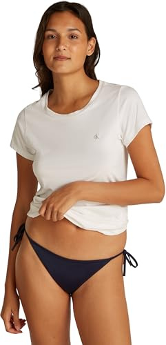 Calvin Klein Braguita de Bikini para Mujer para Anudar en los Laterales Deporte, Azul (Dark Sapphire), 1XL