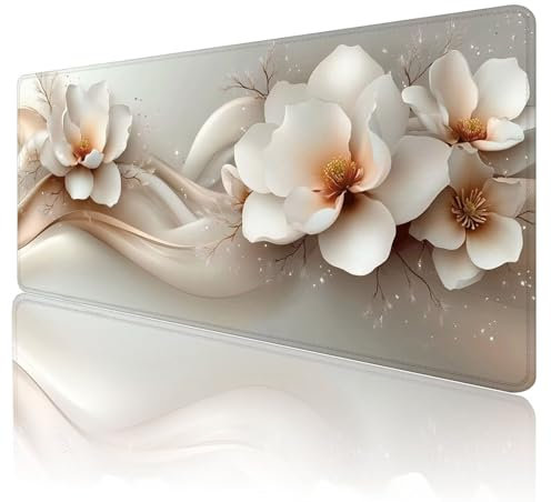 Pink Mouse Mat Gaming Mouse Pad xxl 700x300x3mm With Anti-Slip Base and Waterproof Surface Desk Mat White Mousepad, Soft Smooth Surface Mouse Matt Large Mouse Mats for Desk PC, Laptop, Decor Gift,d-99