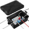 Sealong Groß Kabelbox Wasserdicht Outdoor mit Schildabdeckungen, IP55 Elektrobox Wasserdicht Aussen für Verlängerungskabel, Gartensteckdosen, Zeitschaltuhr Außenbereich (32x22x13 cm), Kabelbox Schwarz