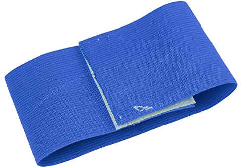 Fabater Capitaine de Football élastique Bandeaux de Joueurs Réglables pour L'équipe Sportive en Plein Air Correspond à 5 Couleurs en Option (Blue)