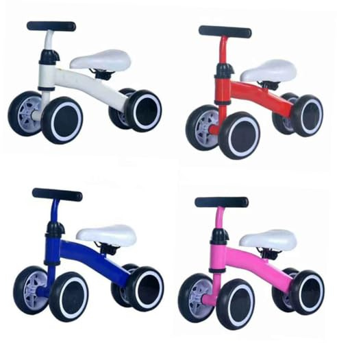FUNOMOCYA Walker Ride White Sturdy Design Early Learning Walker Boosting Coordination and Confidence for Indoor Outdoor Play