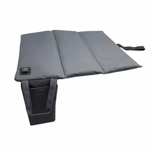 Gralara Colchoneta Plegable Calefactada Calefacción Asiento Calefactable Portátil Grueso Alfombrilla Térmica Impermeable para Camping, Picnic, Senderismo, Gris Oscuro