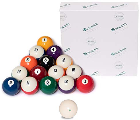 Aramith Crown Standard Billiard Pool Ball Set 2 1/4 with Magnetic Cue Ball Green Logo