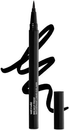 Wet n Wild Mega Last Breakup Proof Liquid Eyeliner, Black Eyeliner Pen, Waterproof, Quick Drying, Smudge-Resistant, 16-Hour Wear, Ultra Black