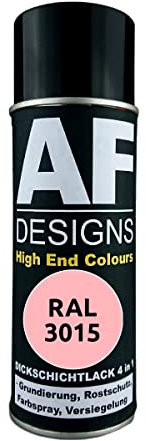 Alex Flittner Designs Peinture antirouille 4 en 1 RAL 3015 - Rose clair - Spray de peinture antirouille