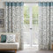 Fusion - Duck Egg Blue Leaf Curtains W90 x L72 (229 x 183cm) - 100% Cotton - 2x Panels - Eyelet Curtains in Duck Egg - Blue Floral Curtains for Bedroom & Living Room - Beechwood Collection