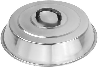 Gralara Tapa de Sartén Tapa de Acero Inoxidable Tapa de Cocina Universal Tapa para Plancha, Tapa Gruesa., Individual