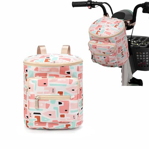 Sacoche de guidon de vélo pour enfant - Étanche - Sac panier de vélo - Tricycle - Rose