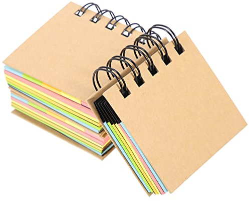 HONMEET 3pcs Compact Multi-function Writing Notepads Portable Spiral Notebooks for Office Home and School Use for Vocabulary Planning and Memo Writing