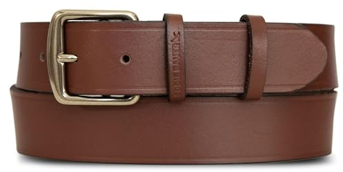 Eddie Bauer Women's Casual Leather Belts with Durable Metal Buckle, Double Keeper - Tan, Small