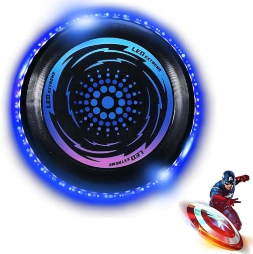 Leuchtende Frisbee Scheibe,Leuchtende Flugscheibe mit 49LED-Lichter,Ultimate Frisbee LED,Leuchtende Ultimate Frisbee,LED Frisbee Disc Spaßsport für Kinder Erwachsene Rasenstrand im Freien