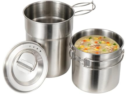 Ustensiles de cuisine de camping | Set de cuisine Trekking en acier inoxydable - équipement léger et portable pour cuisiner en plein air en randonnée, pêche et pique-nique