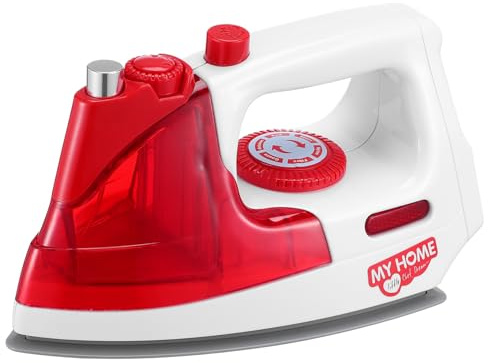 BESPORTBLE Éducatif Simulation Mini Fer à Repasser Électrique Rouge pour Garçon Fille Décoration Réaliste et Sûre Activité Manuelle pour la Motricité et Les Tâches Ménagères