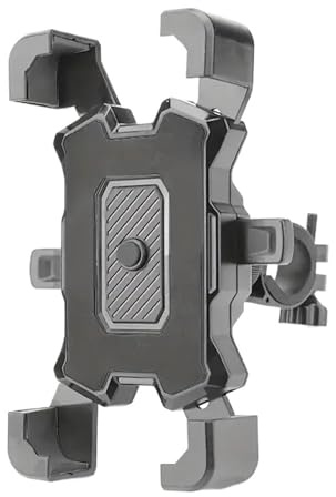 YEDWEW Motorrad Handyhalter Fahrrad Elektrische Motorrad Zubehör Integrierte Navigation Outdoor Handy Stoßfest Ständer Lenker Telefon Halter(Black)