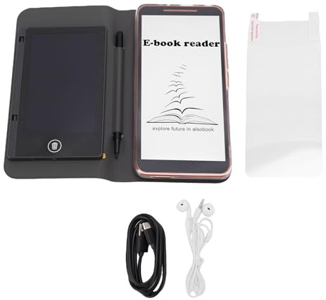 BONKZEBU Lettore di E-book, Schermo HD da 5,7 Pollici con Fotocamera e Altoparlante, per 8.1 1G 8G Memoria WiFi GPS, Supporta Formati Multipli PDF EPUB MOBI
