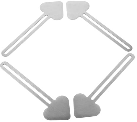 WOONEKY Spremitubo per Pittura Artistica in Metallo 4 Pezzi a Forma di Cuore, Estrattore di Tubi di Vernice Manuale per Erogazione Precisa, Accessorio Leggero per Artisti e