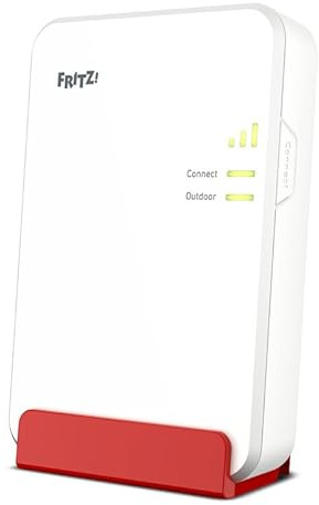 FRITZ!Repeater 1610 Outdoor | Estensione della portata Wi-Fi dentro e fuori casa | Wi-Fi 6 fino a 3.000 Mbit/s | Protezione da polvere e spruzzi d'acqua | Power over Ethernet | Made in Europe