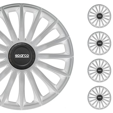 Sparco Enjoliveurs Treviso - 15-pouces - Argent - Set de 4 pièces