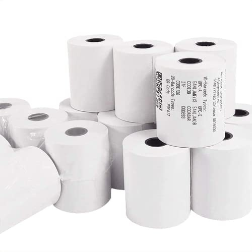 NefLaca 32 Rollo Papel Térmico 80mmx70mx12mm Rollos Térmico Cada rollo para impresora EPOS, terminal POS, caja registradora y Tpv -Sin Bpa