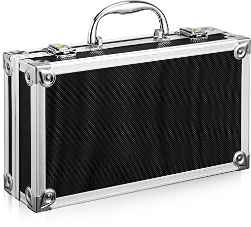 OSALADI Maletín De Herramientas De Aleación De Aluminio 30 Cm con Candado Caja De Herramientas Portátil Multifuncional De Ángulo Recto para Organización Y Almacenamiento Seguro