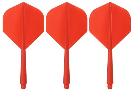 PATIKIL Integrado Dardo Eje y Plumas, 3 Paquete 2BA Ligero Plástico Dardo Vuelo Accesorio Estándar Forma, Rojo