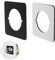 Lot de 2 Plaques de Poignée de Porte Version Carrée, Renfort de Porte Plaques de Protection en Acier Inoxydable pour Réparation de Fente de Fixation de Bouton/Pêne Dormant (Noir Mat)