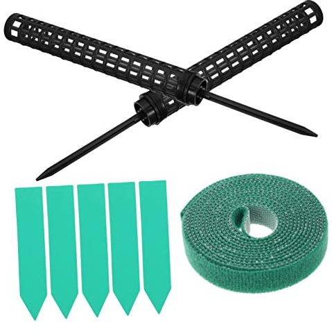 Happyyami Conjunto De Columnas De para Plantas Trepadoras De Interior Postes De para Monstera Flores De Monstera Material Plástico Color Negro para Jardinería Casa