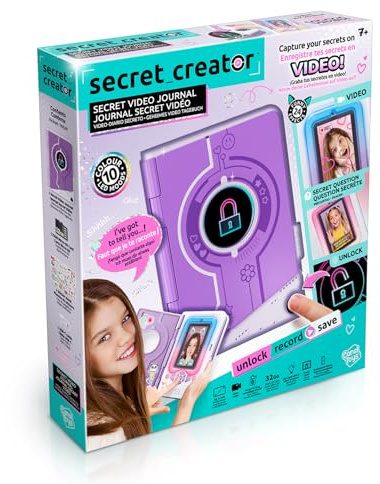 Canal Toys – Geheimnisvolles Videotagebuch für Kinder Lila – Halte Deine Geheimnisse auf Video und Fotos fest – Geschenk für Kinder ab 7 Jahren – Fingerabdruck – 24 Effekte – 32 GB – LED – INF 043