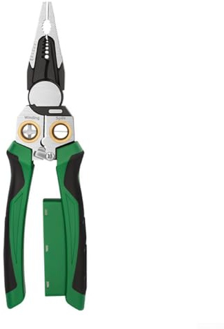 Pince à dénuder 8 en 1 avec détecteur de tension multifonctionnel électrique coupe-câble, outil de sertissage, noir et vert