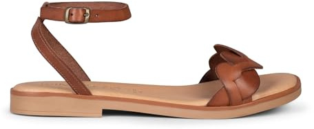 miMaO. Sandalias planas de piel de vaquetilla Fabricado en España
