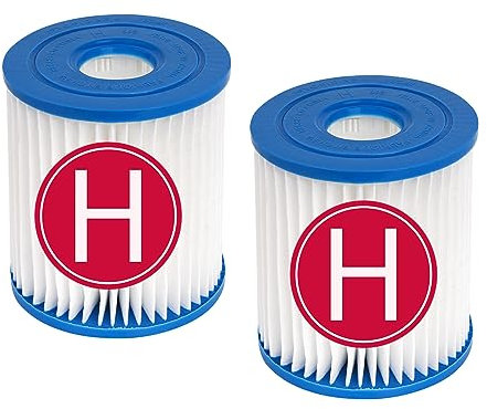 YanBan 2 Cartuchos de Filtro de Repuesto compatibles con Intex Bombas de Filtro 28601/28602 Filtro de Bomba, para Piscinas sobre el Suelo, bañera de hidromasaje SPA