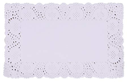 Luxshiny 140pièces Napperons Papier Dentelle Rectangulaires Lot pour Décoration De Gâteaux Et Desserts Accessoire Élégant pour Fêtes Et Mariages