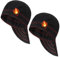 Yunsailing Lot de 2 bonnets de soudeur ignifuges réversibles en coton doux avec élastique pour homme et femme (noir, rouge)