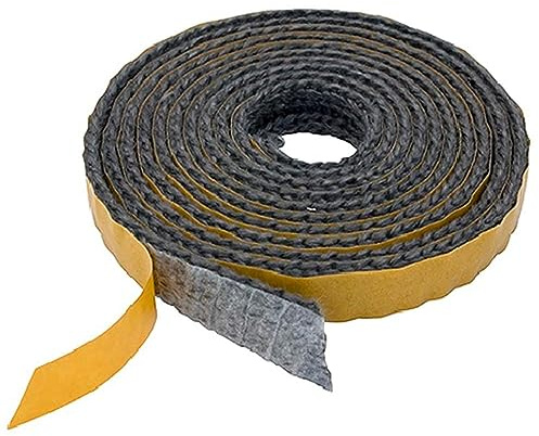 Nastro sigillante per camino, nastro sigillante Nastro sigillante grigio autoadesivo, anticollisione, in fibra di vetro resistente al calore fino a 600 ° C per stufa, tubo del forno (3mm*10mm*3 m)