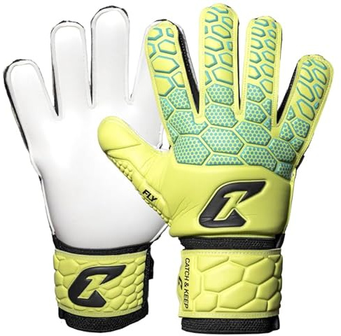 CATCH & KEEP Fly Kids Torwarthandschuhe – Premium Fußballhandschuhe für Kinder mit starkem, haltbarem Dragon Grip – Perfekte Passform für Junge Torhüter, extra Schutz & leicht anzuziehen
