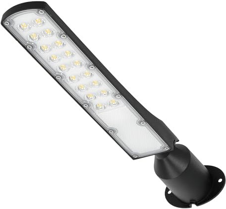 ekobi Straßenleuchte LED CYOTO LX Dämmerungssensor farbneutral Industrieleuchte Außenleuchte IP65 Wasserdicht Mastleuchte Wegeleuchten Parkplatz Beleuchtung Hofbeleuchtung Wandleuchte (50W)