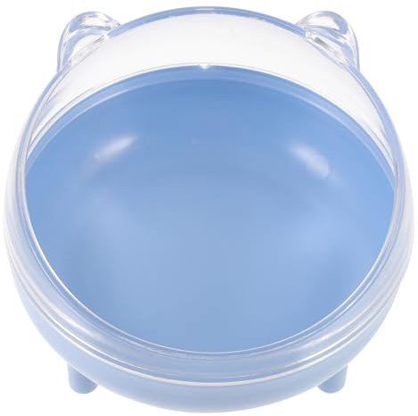 BESPORTBLE Baño de Arena y Diseño Portátil para Hámster Pequeño Tapa Transparente Semicerrada, Plástico Resistente Color Aleatorio para Uso en Casa y Viajes al Aire Libre