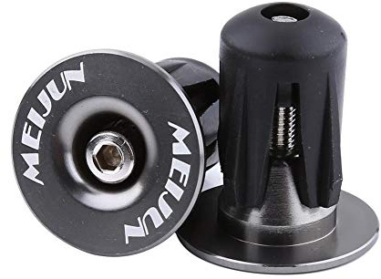 BuyWeek tappi terminali per manubrio da bicicletta, 2 pezzi universali tappi terminali per manubrio in alluminio per MTB bici da strada (Nero)