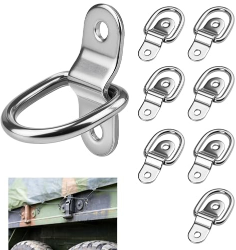 ddckj 8 Pz D Anello di Ancoraggio Inox Anelli di Ancoraggio del Carico Ancoraggio per Carichi su Rimorchi, Camion, Fuori Strada Camion, Furgoni, Quad, SUV, Barche