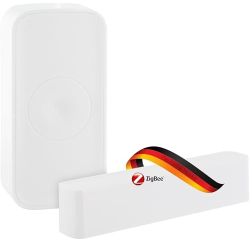 SCHWAIGER ZHS19 Türsensor Fenstersensor Fensteröffnungsmelder Türöffnungsmelder zum Kleben Sicherheit Smart Home Alarmsystem Einbruchschutz Diebstahlschutz Zigbee Batteriebetrieben