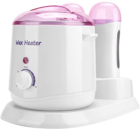 Calentador de cera 3 en 1, máquina de calentamiento profesional de spa de 800 ml Calentador de cera ajustable Máquina de depilación corporal sin dolor para el área de brazos (Enchufe de la UE)